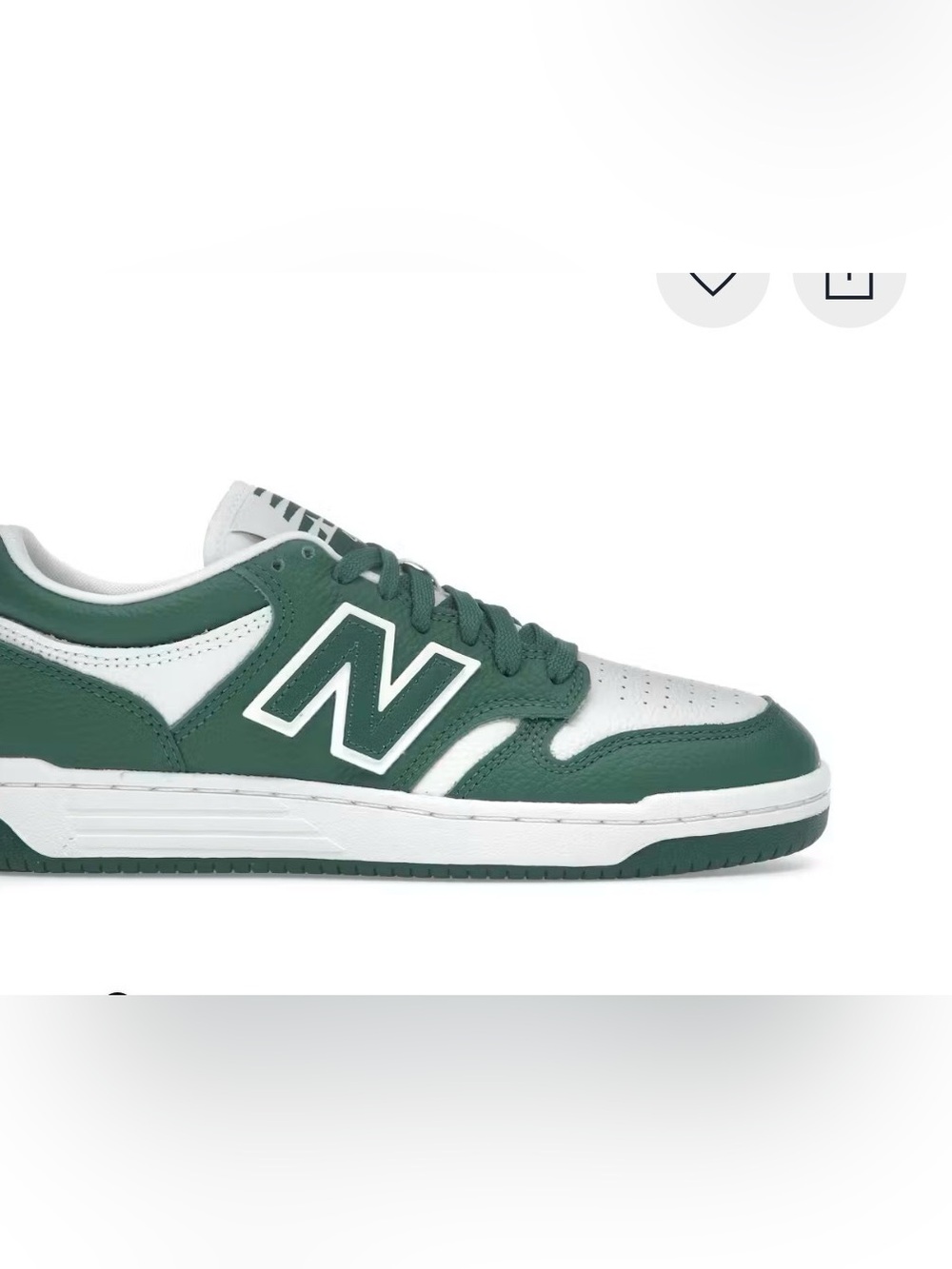 New Balance Men's Green and White Low-Top N Logo Sneakers